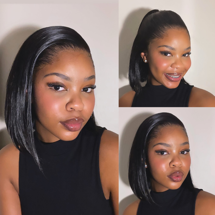 [sihleee.t]'s Special Link Pre-do Lagos Hairline Flexi Fit Invisi Drawstring Cap Silky Straight Bob 13x4 Frontal HD Lace Wig Pre-Cut Lace