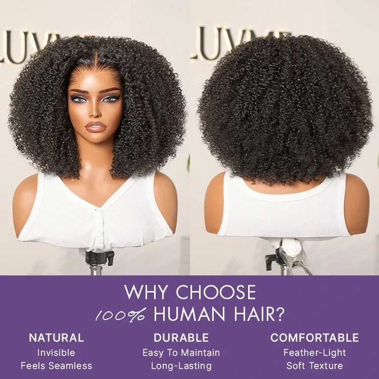 [morokab]'s Special Link Pre-do Lagos Hairline Flexi Fit Invisi Drawstring Cap 250% Density Natural Black Jerry Curl Glueless 13x4 Frontal HD Lace 14 inches Wig Pre-Cut Lace