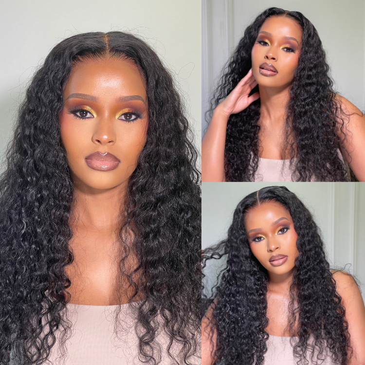 [j_a_n_r_e_i]'s Special Link PreMax Wigs | Flexi-Fit Invisi Drawstring Cap 360 Lace HD Lace Natural Black & Brown Highlights Water Wave Wig Pre-Cut Lace