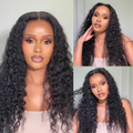 [j_a_n_r_e_i]'s Special Link PreMax Wigs | Flexi-Fit Invisi Drawstring Cap 360 Lace HD Lace Natural Black & Brown Highlights Water Wave Wig Pre-Cut Lace
