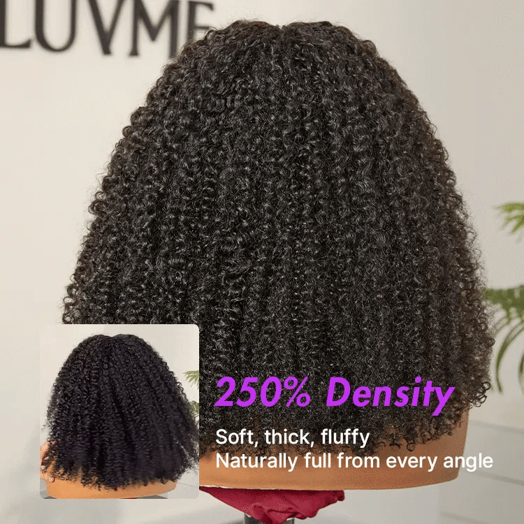 [morgantasneem]'s Special Link VolumeMAX™ 250% Density Flexi Fit Invisi Drawstring Cap Glueless 13X4 Frontal Lace HD Lace Kinky Curly Wig