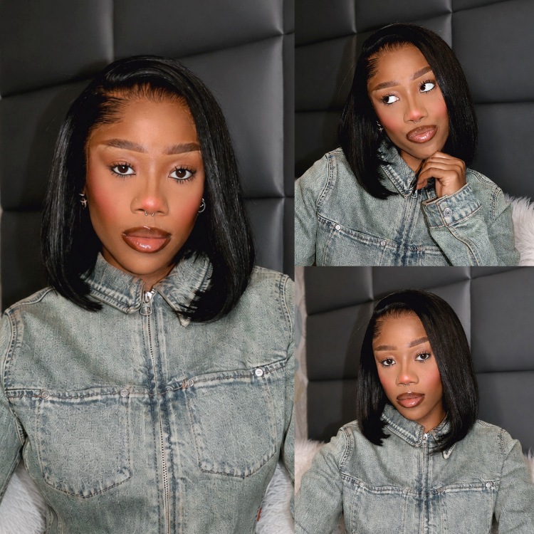 [hey_s.hawty]'s Special Link Pre-do Lagos Hairline Flexi Fit Invisi Drawstring Cap Silky Straight Bob 13x4 Frontal HD Lace Wig Pre-Cut Lace