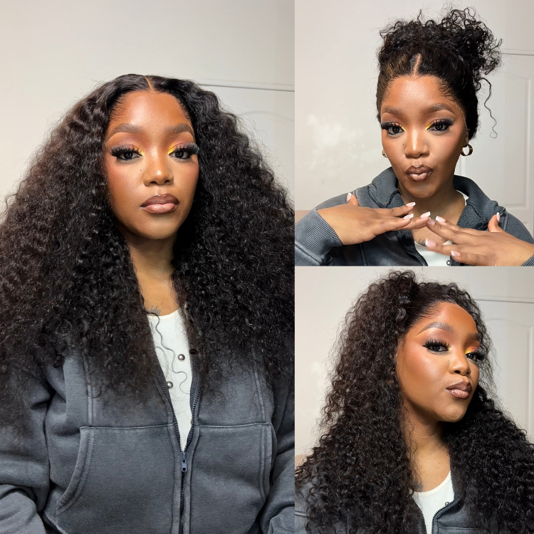 [kamo_leslie]'s Special Link Pre-do Lagos Hairline Flexi Fit Invisi Drawstring Cap 200% Density New Fummi Curly Glueless 13x4 Frontal Lace Wig Pre-Cut Lace