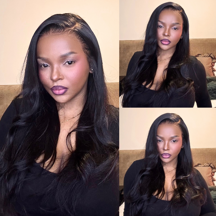 [hermosa.mp3]'s Special Link PreMax Wigs - Flexi-Fit Silky Straight Invisi Drawstring Cap & HD Lace & Regular Lace Glueless 13x4 Frontal Lace Human Hair Wig Pre-Cut Lace