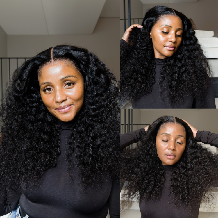 [phestine]'s Special Link VolumeMAX™ 180% / 220% Density Water Wave Glueless Flexi-Fit Drawstring 13x4 Frontal Lace Fluffy Curly Wig Pre-Cut Lace