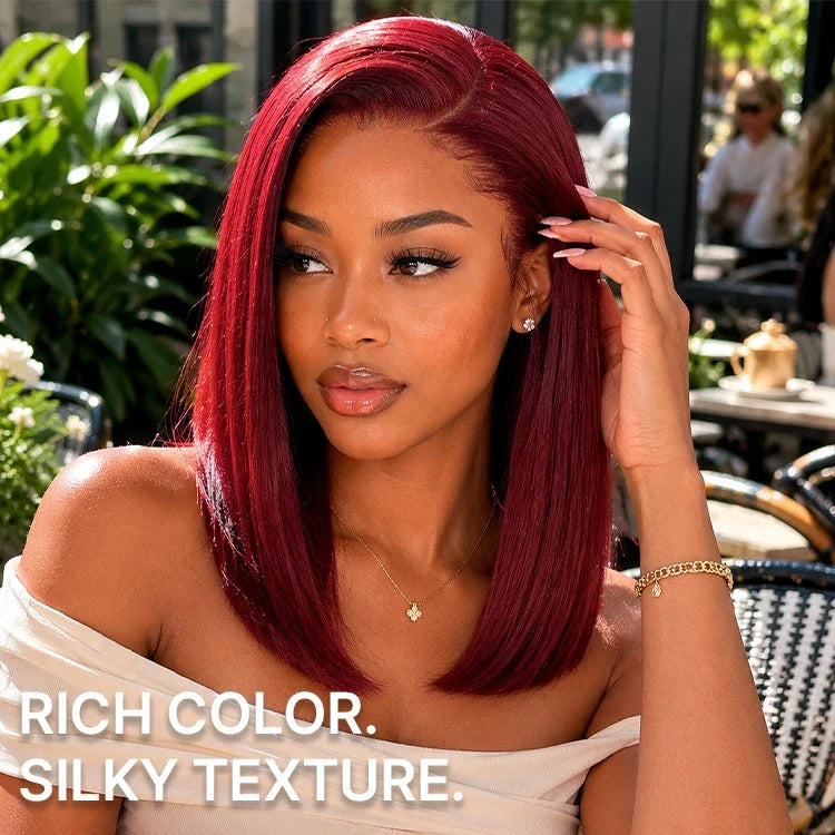[thandolwethu_nkomo]'s Special Link PreMax Wigs - Ready to Go 180% Density Burgundy Glueless Minimalist HD Lace Short Bob Wig Pre-Cut Lace