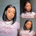 [itss_karie]'s Special Link NatureMAX™ Silky Blunt Cut Bob Glueless Ear-to-ear 13x4 HD Lace Front Wig Pre-Cut Lace Flexi-Fit Drawstring Cap