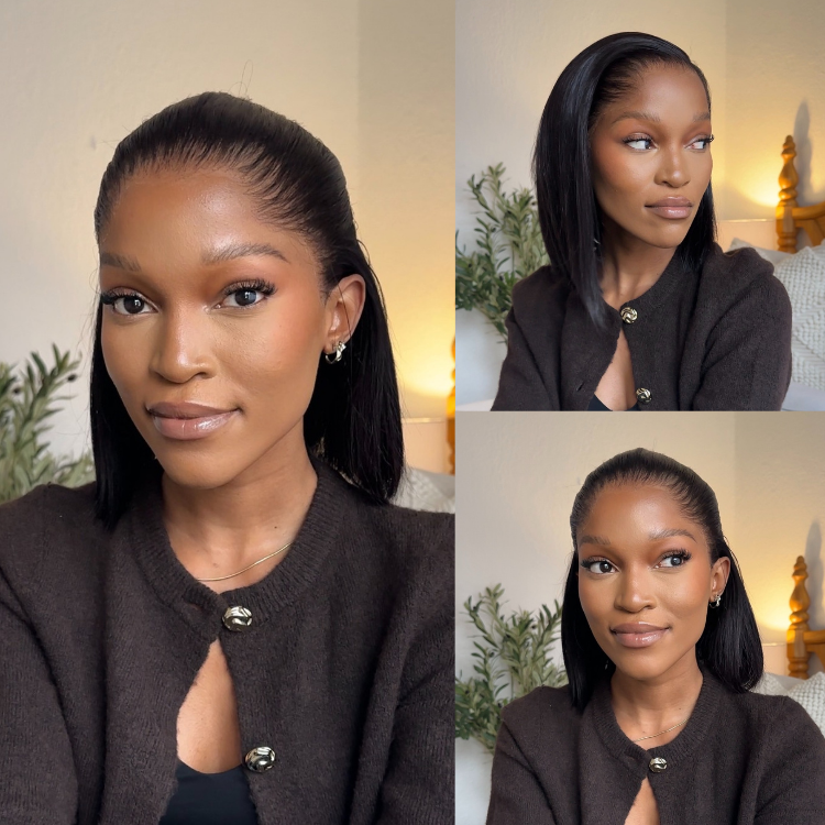 [lerato.sookane]'s Special Link Pre-do Lagos Hairline Flexi Fit Invisi Drawstring Cap Silky Straight Bob 13x4 Frontal HD Lace Wig Pre-Cut Lace