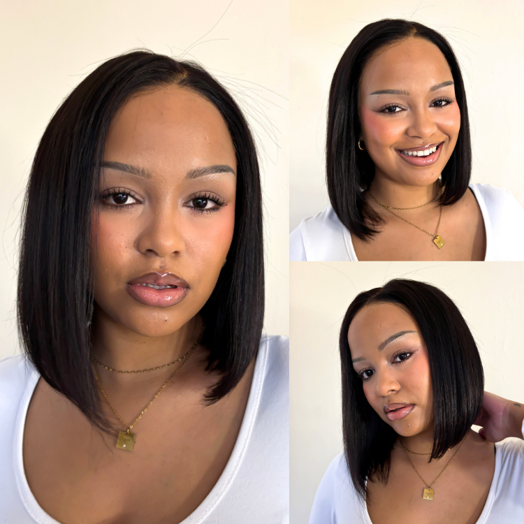 [hayhay_botha2]'s Special Link NatureMAX™ Silky Blunt Cut Bob Glueless Ear-to-ear 13x4 HD Lace Front Wig Pre-Cut Lace Flexi-Fit Drawstring Cap