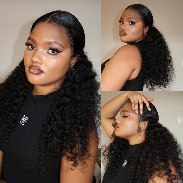 [tumi_is]'s Special Link VolumeMAX™ 180% / 220% Density Water Wave Glueless Flexi-Fit Drawstring 13x4 Frontal Lace Fluffy Curly Wig Pre-Cut Lace