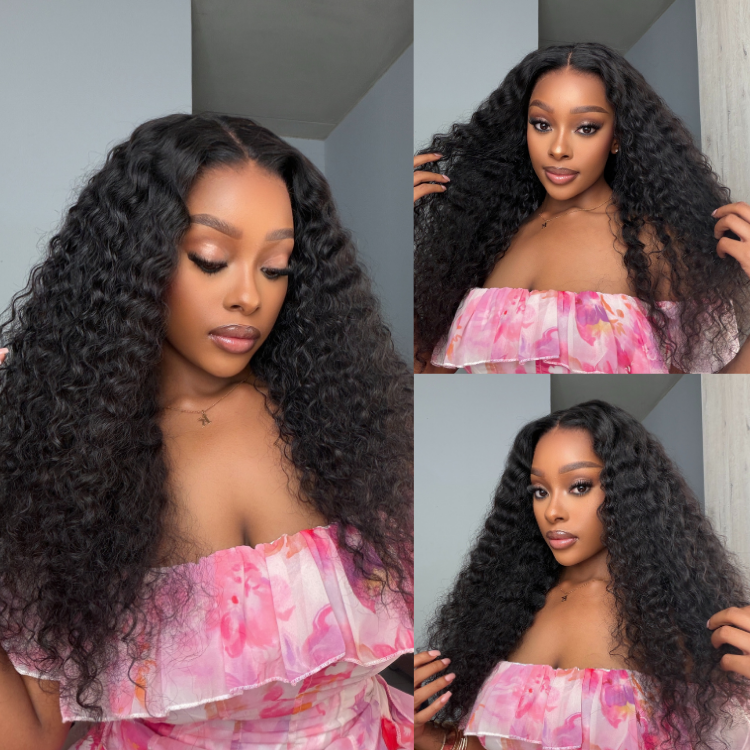 [issa_babbygirl]'s Special Link VolumeMAX™ 180% / 220% Density Water Wave Glueless Flexi-Fit Drawstring 13x4 Frontal Lace Fluffy Curly Wig Pre-Cut Lace