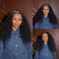 [ytryn_mokone]'s Special Link VolumeMAX™ 180% / 220% Density Water Wave Glueless Flexi-Fit Drawstring 13x4 Frontal Lace Fluffy Curly Wig Pre-Cut Lace
