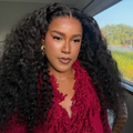 [nikkishange]'s Special Link VolumeMAX™ 180% / 220% Density Water Wave Glueless Flexi-Fit Drawstring 13x4 Frontal Lace Fluffy Curly Wig Pre-Cut Lace