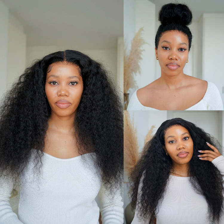 [pedibae]'s Special Link VolumeMAX™ 180% / 220% Density Water Wave Glueless Flexi-Fit Drawstring 13x4 Frontal Lace Fluffy Curly Wig Pre-Cut Lace