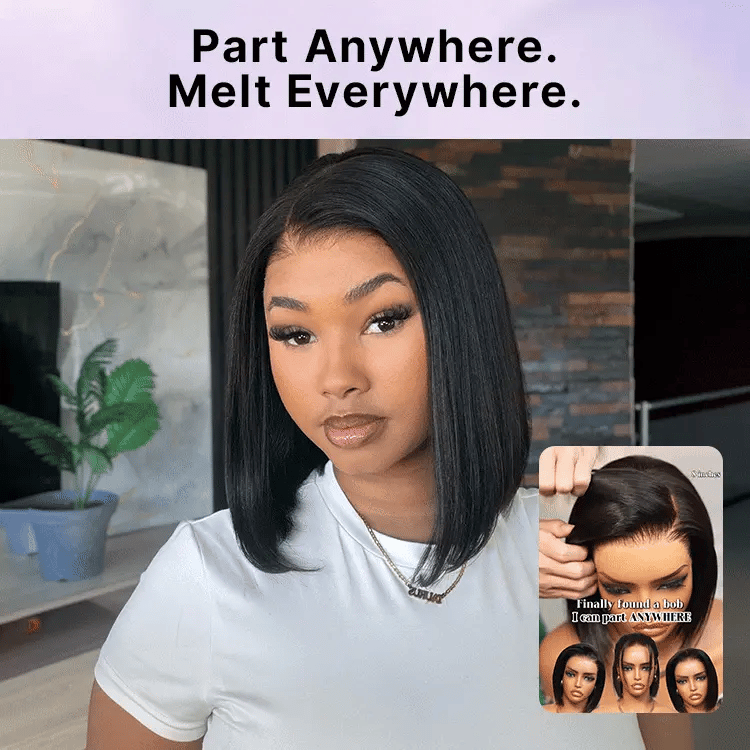 [macaroonstan]'s Special Link NatureMAX™ Silky Blunt Cut Bob Glueless Ear-to-ear 13x4 HD Lace Front Wig Pre-Cut Lace Flexi-Fit Drawstring Cap