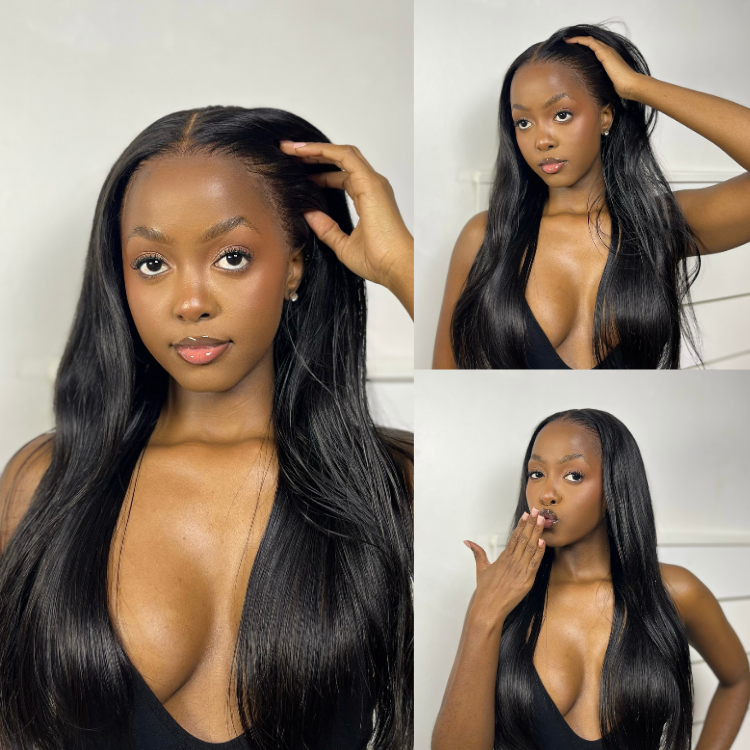 [twinky.o]'s Special Link PreMax Wigs - Flexi-Fit Silky Straight Invisi Drawstring Cap & HD Lace & Regular Lace Glueless 13x4 Frontal Lace Human Hair Wig Pre-Cut Lace