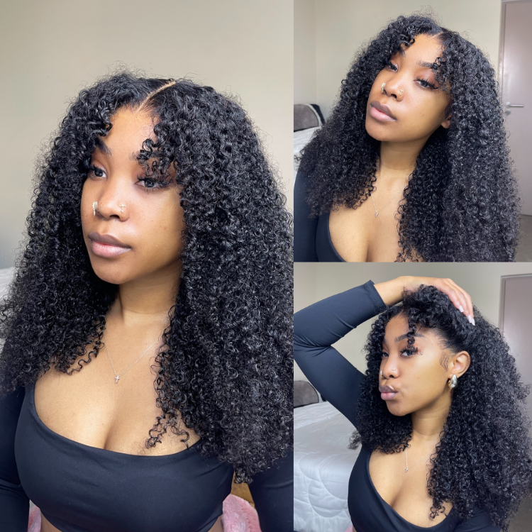 [vanessaablant]'s Special Link VolumeMAX™ 250% Density Flexi Fit Invisi Drawstring Cap Glueless 13X4 Frontal Lace HD Lace Kinky Curly Wig