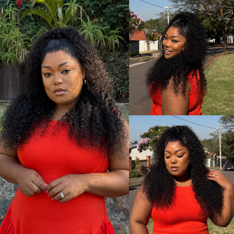 [thobilek]'s Special Link Pre-do Lagos Hairline Flexi Fit Invisi Drawstring Cap 200% Density New Fummi Curly Glueless 13x4 Frontal Lace Wig Pre-Cut Lace
