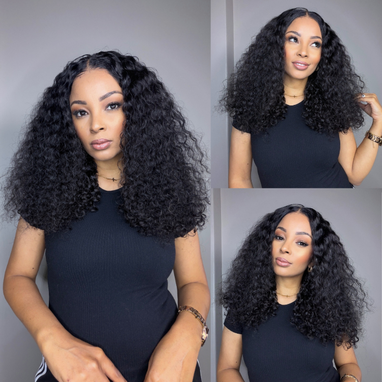 [mrsbrealtor_]'s Special Link VolumeMAX™ 180% / 220% Density Water Wave Glueless Flexi-Fit Drawstring 13x4 Frontal Lace Fluffy Curly Wig Pre-Cut Lace