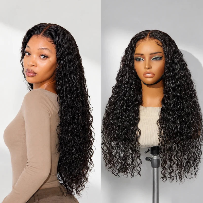 [mrs.minnie_m]'s Special Link VolumeMAX™ 180% / 220% Density Water Wave Glueless Flexi-Fit Drawstring 13x4 Frontal Lace Fluffy Curly Wig Pre-Cut Lace