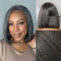 Worth I AiryFit™ Scalp Care Wigs -Salt and Pepper Glueless Minimalist HD Lace Bob Wig Pre-Cut Lace