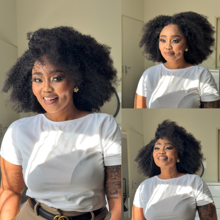 [mimo_mokgosi]'s Special Link Pre-do Lagos Hairline Flexi Fit Invisi Drawstring Cap 250% Density Natural Black Kinky Curly Glueless 13x4 Frontal HD Lace 12 inches Wig Pre-Cut Lace