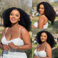 [_lerato24]'s Special Link VolumeMAX™ 250% Density Flexi Fit Invisi Drawstring Cap Glueless 13X4 Frontal Lace HD Lace Kinky Curly Wig