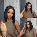 [issa_babbygirl]'s Special Link VolumeMAX™ 200% Density Ready to Go Yaki Straight Glueless Minimalist HD Lace Short Bob Wig Pre-Cut Lace
