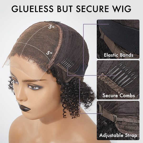OUTLET I Cinnamon Brown Color Deep Wave Lace Wig
