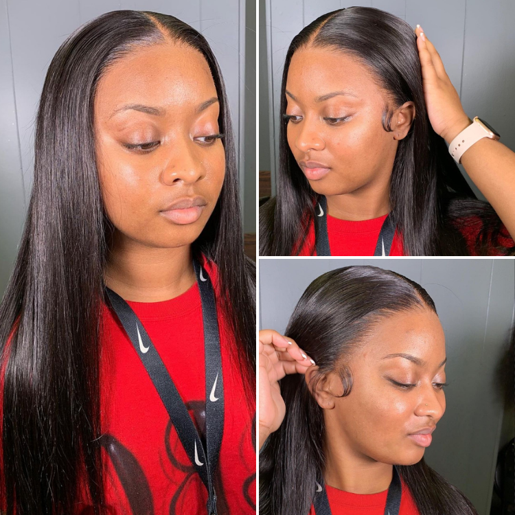 [balepi.mosweu]'s Special Link PreMax Wigs - Flexi-Fit Silky Straight Invisi Drawstring Cap & HD Lace & Regular Lace Glueless 13x4 Frontal Lace Human Hair Wig Pre-Cut Lace