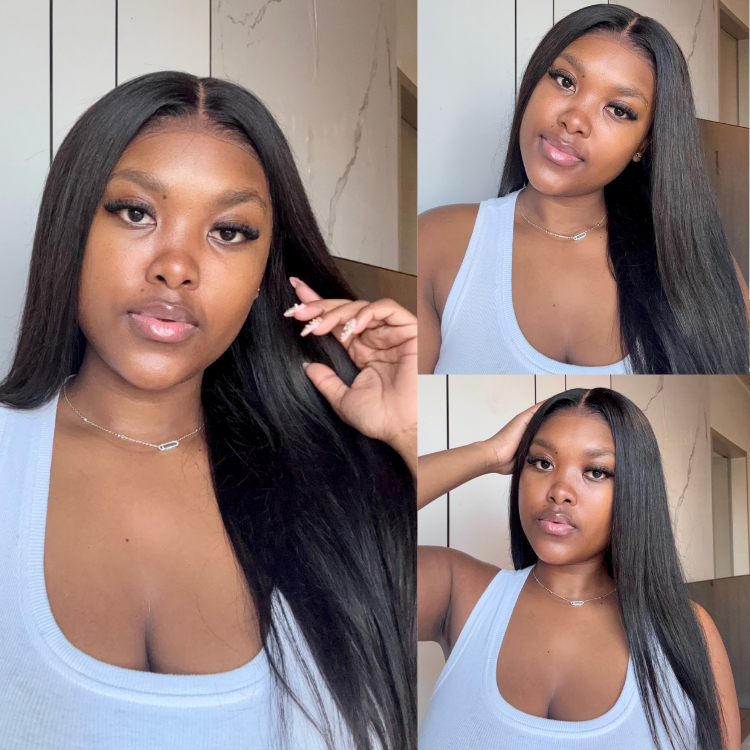 [sphesihle.mchunu]'s Special Link PreMax Wigs - Flexi-Fit Silky Straight Invisi Drawstring Cap & HD Lace & Regular Lace Glueless 13x4 Frontal Lace Human Hair Wig Pre-Cut Lace