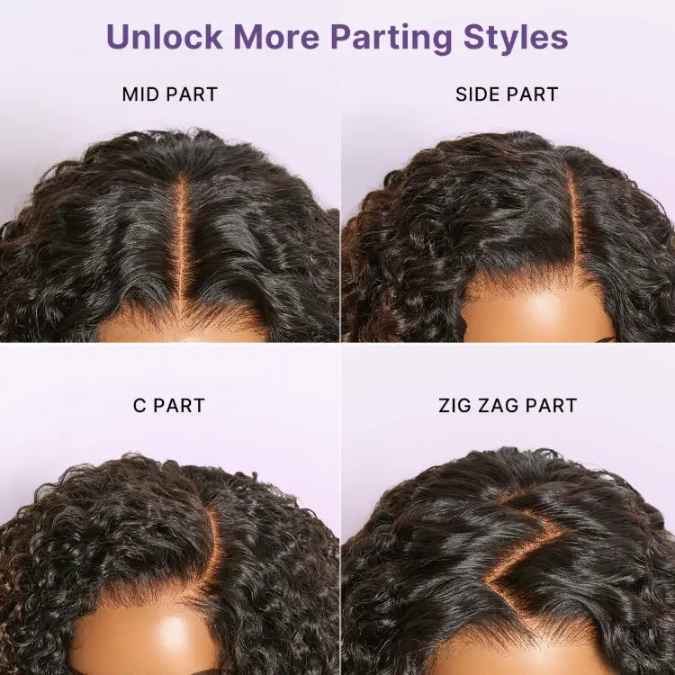 VolumeMAX™ 200% Density ReadytoGo Beginner Friendly Ombre Blonde Fluffy Curly Glueless 5x5 Closure Lace HD Lace 14 inches C Part Wig