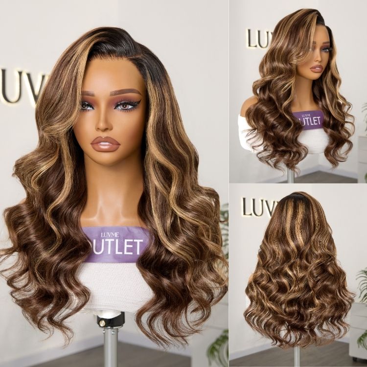 Worth | Honey Blonde Highlight Body Wave Glueless Glueless Lace Wig