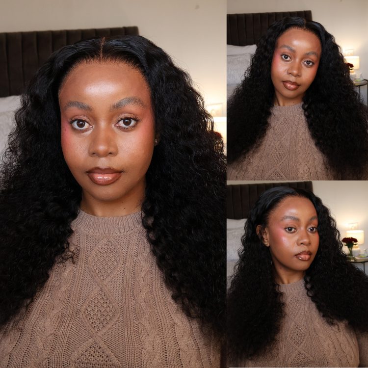 [simphiwee_mb]'s Special Link PreMax Wigs | Flexi-Fit Invisi Drawstring Cap 360 Lace HD Lace Natural Black & Brown Highlights Water Wave Wig Pre-Cut Lace