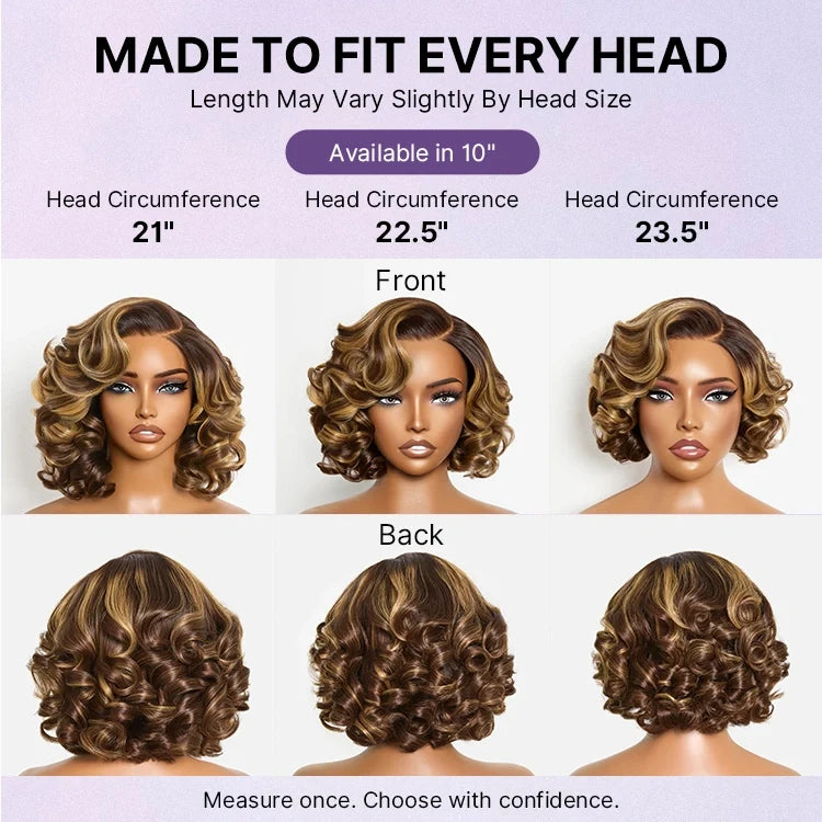 Classic Old Money Honey Blonde Highlight Wavy Glueless Minimalist HD Lace Wig Pre-cut Lace