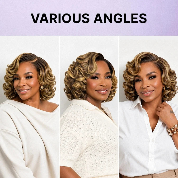 Classic Old Money Honey Blonde Highlight Wavy Glueless Minimalist HD Lace Wig Pre-cut Lace