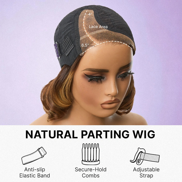 Classic Old Money Honey Blonde Highlight Wavy Glueless Minimalist HD Lace Wig Pre-cut Lace