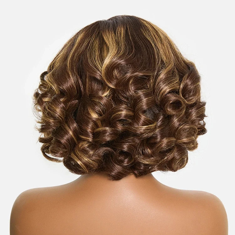 Classic Old Money Honey Blonde Highlight Wavy Glueless Minimalist HD Lace Wig Pre-cut Lace