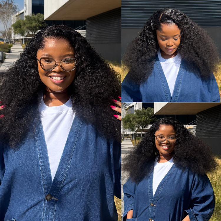 [kelebogile__mofokeng]'s Special Link Pre-do Lagos Hairline Flexi Fit Invisi Drawstring Cap 200% Density Water Wave Glueless 13x4 Frontal HD Lace Wig Pre-Cut Lace
