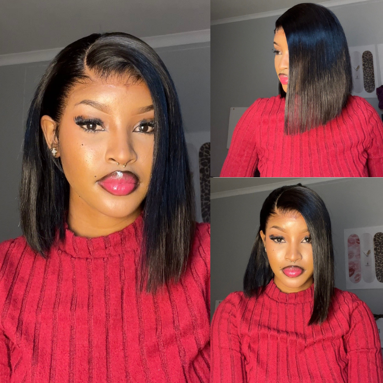 [tlotli.underscore]'s Special Link NatureMAX™ Silky Blunt Cut Bob Glueless Ear-to-ear 13x4 HD Lace Front Wig Pre-Cut Lace Flexi-Fit Drawstring Cap