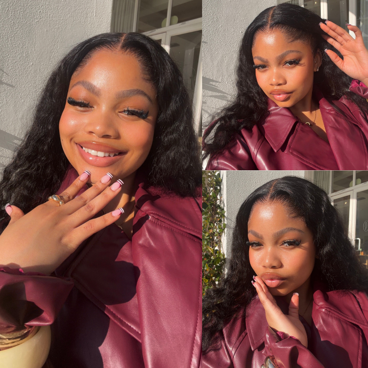 [_mee.mieee]'s Special Link Pre-do Lagos Hairline Flexi Fit Invisi Drawstring Cap 200% Density Water Wave Glueless 13x4 Frontal HD Lace Wig Pre-Cut Lace