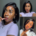 [s.ineva]'s Special Link NatureMAX™ Silky Blunt Cut Bob Glueless Ear-to-ear 13x4 HD Lace Front Wig Pre-Cut Lace Flexi-Fit Drawstring Cap