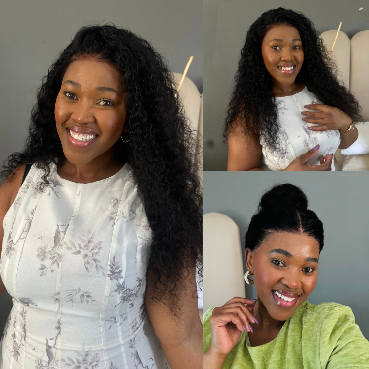 [vumeka_]'s Special Link VolumeMAX™ 180% / 220% Density Water Wave Glueless Flexi-Fit Drawstring 13x4 Frontal Lace Fluffy Curly Wig Pre-Cut Lace