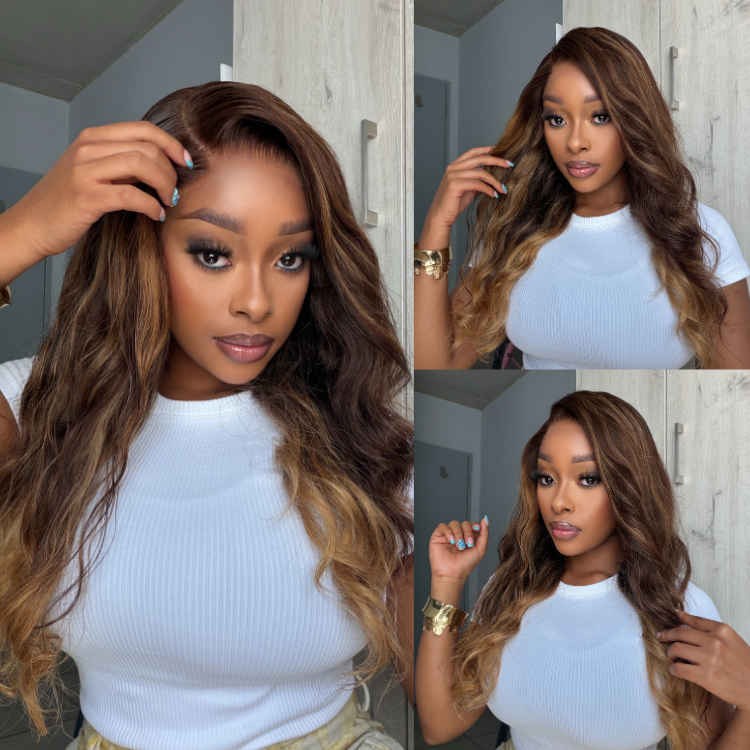 [issa_babbygirl]'s Special Link SouthKiss All-Day Comfort™ Wig 180% Density Sun-Kissed Blonde Ombre Highlight Loose Body Wave Glueless 7x6 Closure HD Lace Wig Pre-Cut Lace