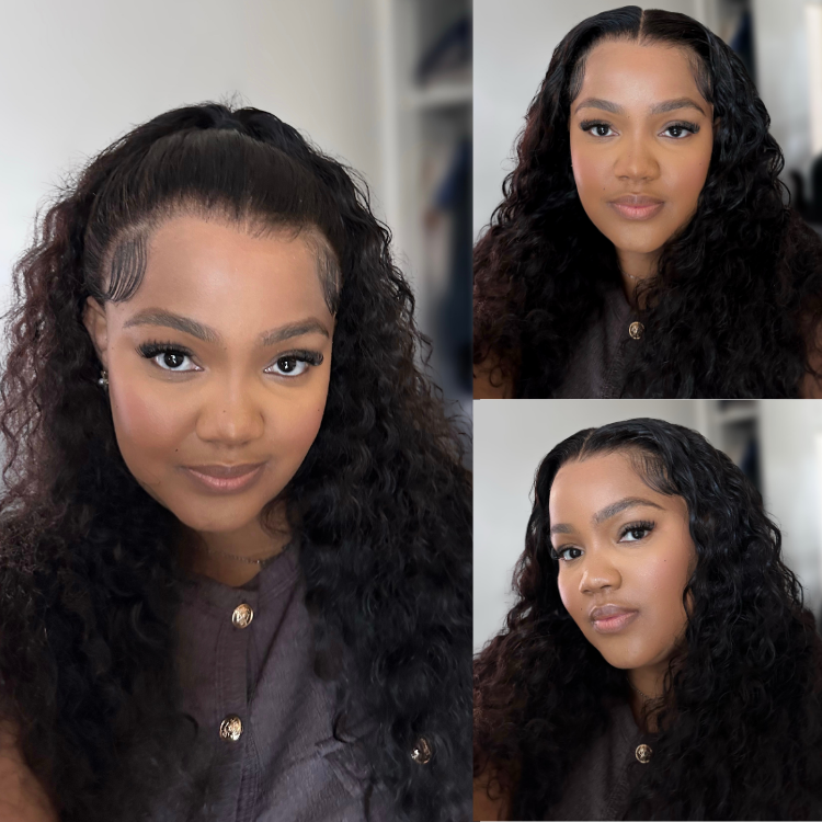 [nanah_ndlovu]'s Special Link PreMax Wigs | Flexi-Fit Invisi Drawstring Cap 360 Lace HD Lace Natural Black & Brown Highlights Water Wave Wig Pre-Cut Lace