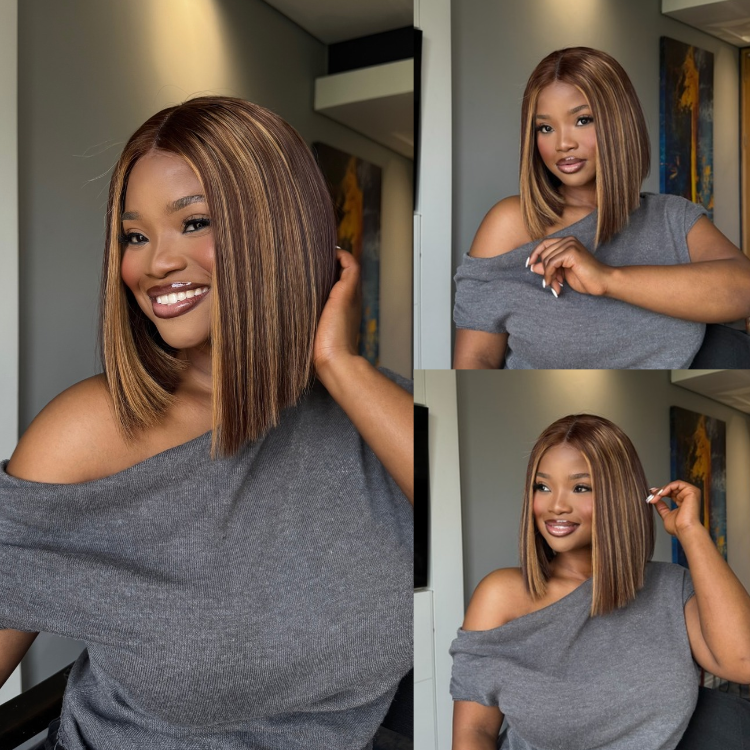 [thandolwethu_nkomo]'s Special Link VolumeMAX™ 200% Density Honey Blonde Highlight ReadytoGo Super Double Drawn 4x4 Lace Wig Pre-cut Lace