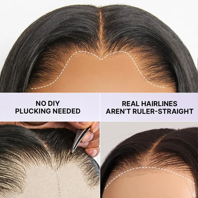Pre-do Lagos Hairline Flexi Fit Invisi Drawstring Cap Silky Straight Bob 13x4 Frontal HD Lace Wig Pre-Cut Lace