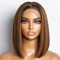 Worth |Glueless Piano Highlight 4x4 Closure Bob Wig