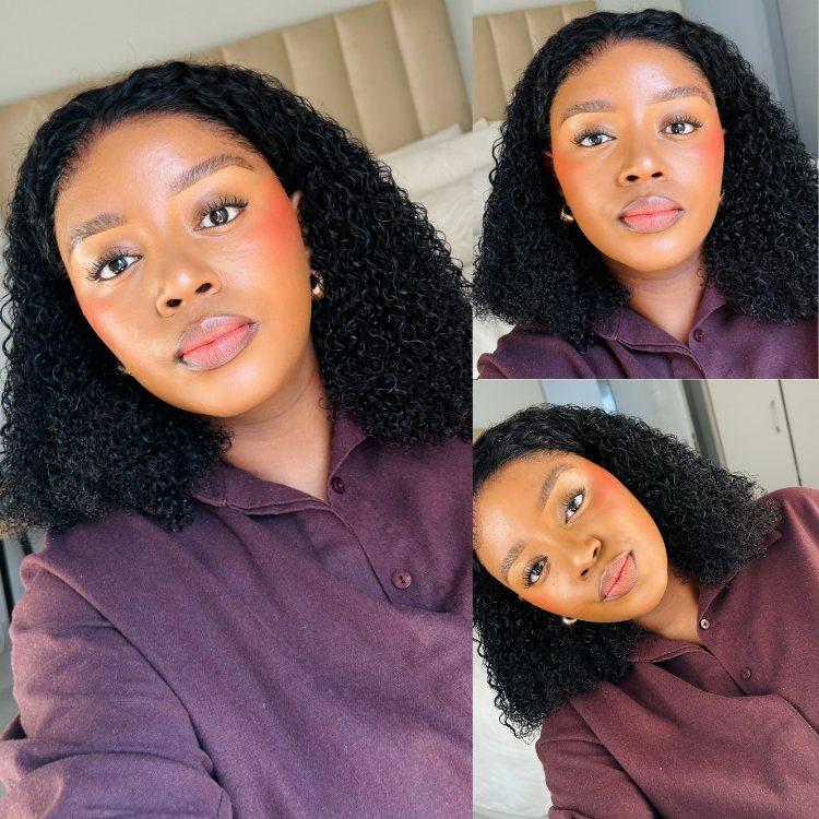 [amukelani_02]'s Special Link Pre-do Lagos Hairline Flexi Fit Invisi Drawstring Cap 250% Density Natural Black Jerry Curl Glueless 13x4 Frontal HD Lace 14 inches Wig Pre-Cut Lace