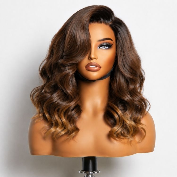 Worth | SouthKiss Hair Ombre Brown Loose Body Wave 13x6 Closure Lace Wig